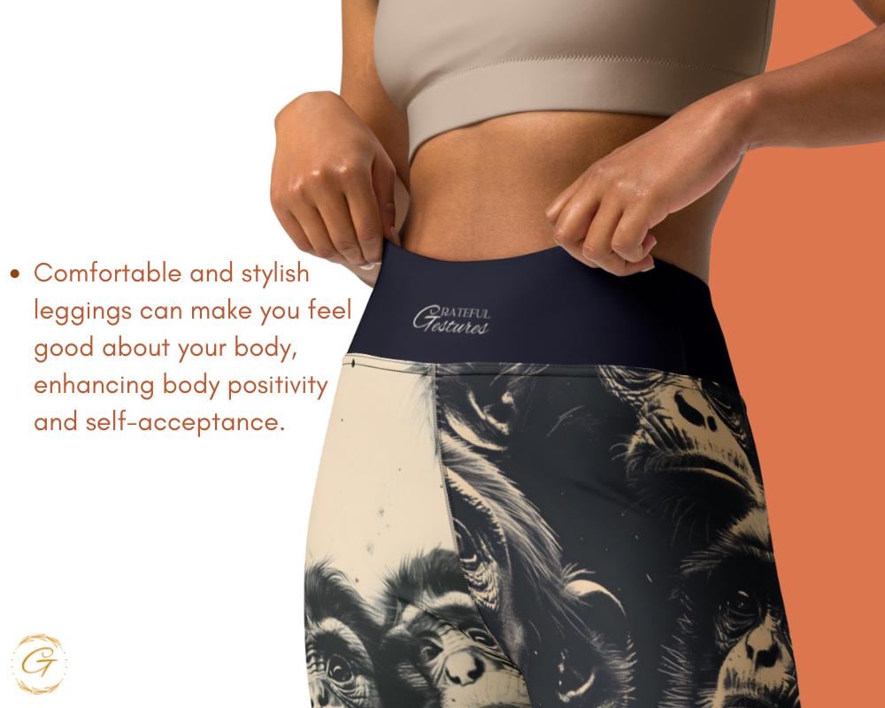 Custom AOP Yoga Leggings and Shorts with Monkey Design - Unique Animal Print Activewear for Women - Choose Your Style Yoga Pant, Yoga Outfit
