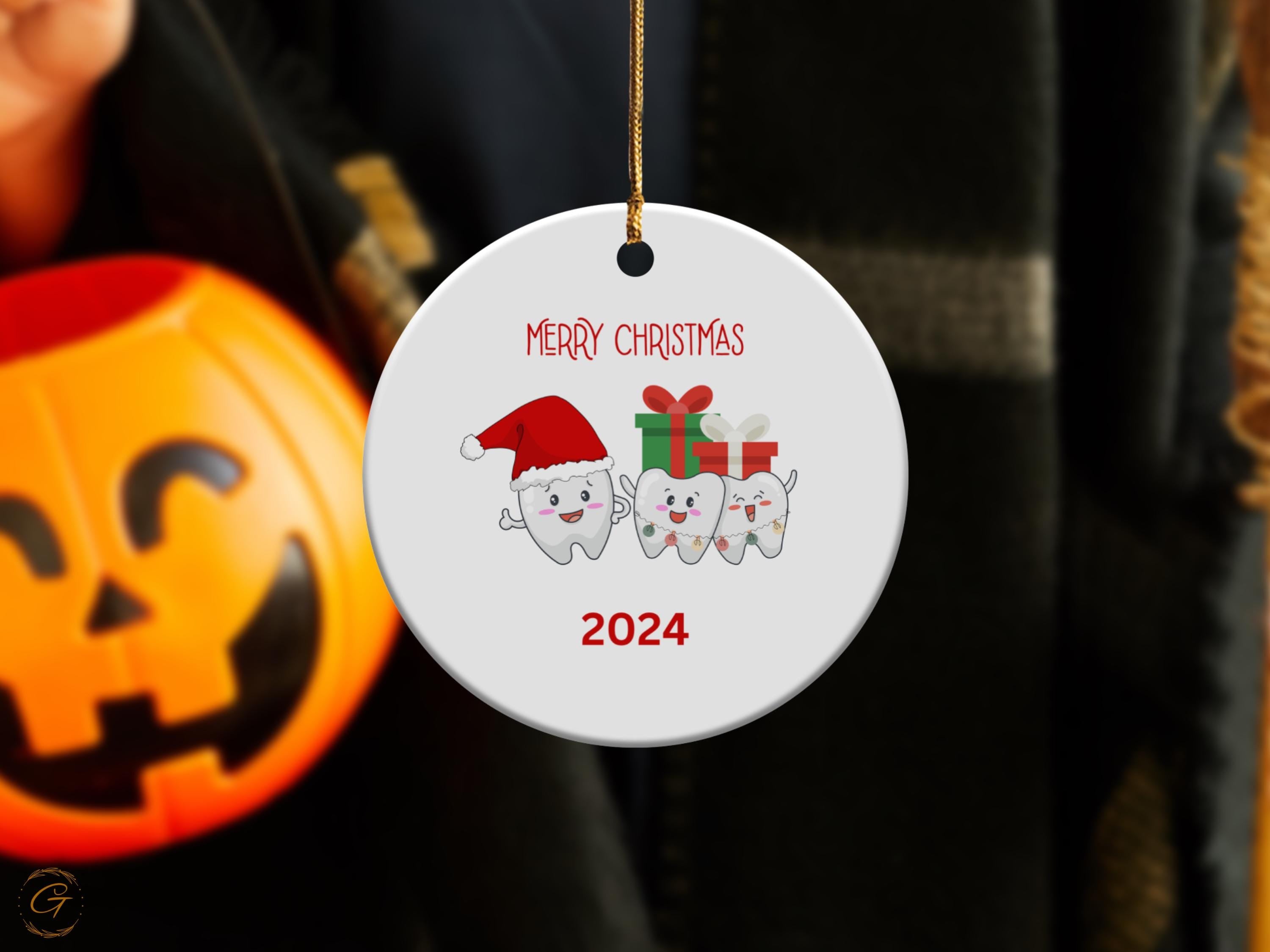 Dentist Christmas 2024 Ornaments, Cute Tooth Family Xmas Ornament
