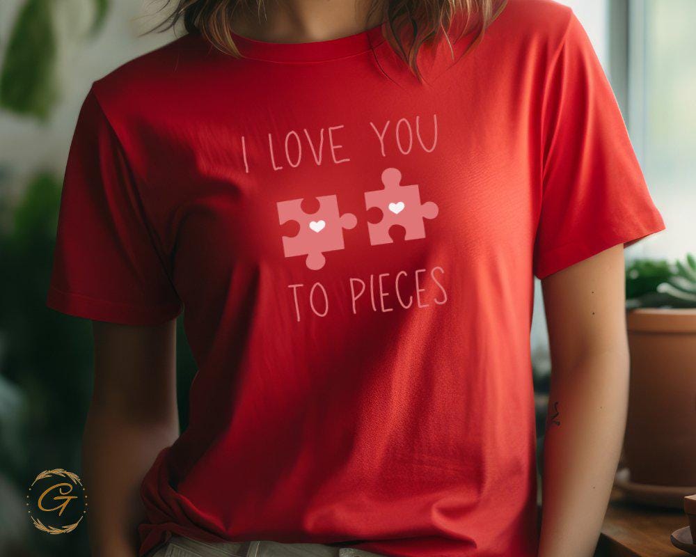 I Love You To Pieces Puzzle Couple Tee