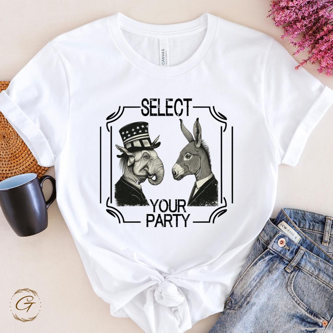Select Your Party T-Shirt – Funny Political Graphic Tee