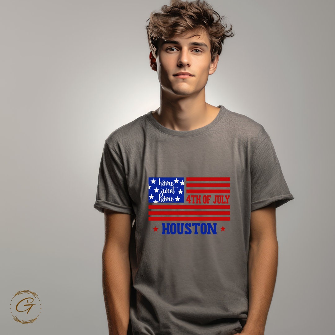 Home Sweet Home 4th of July T-Shirt – Patriotic American Flag Graphic Tee