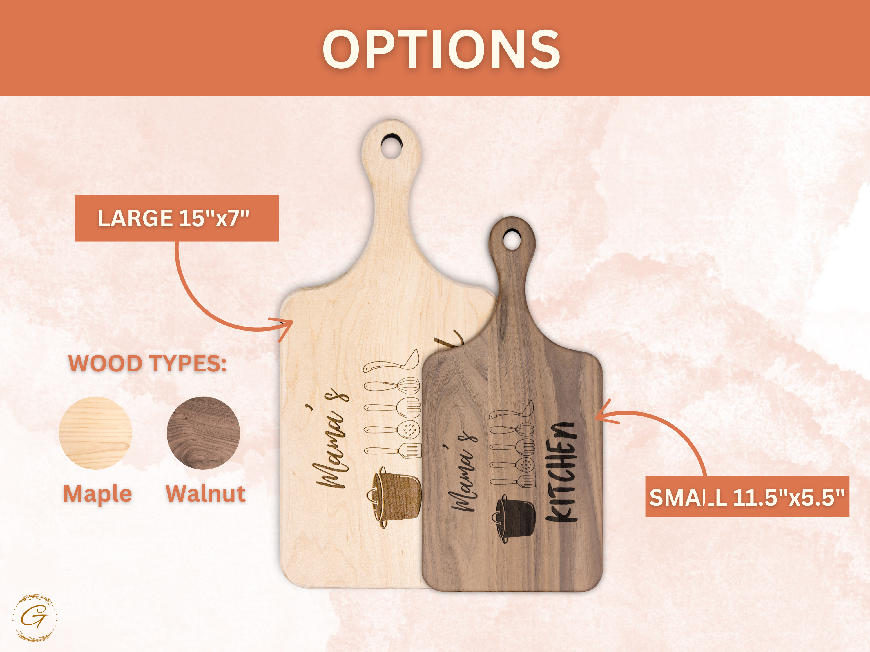Nana's Kitchen Hardwood Cutting Board