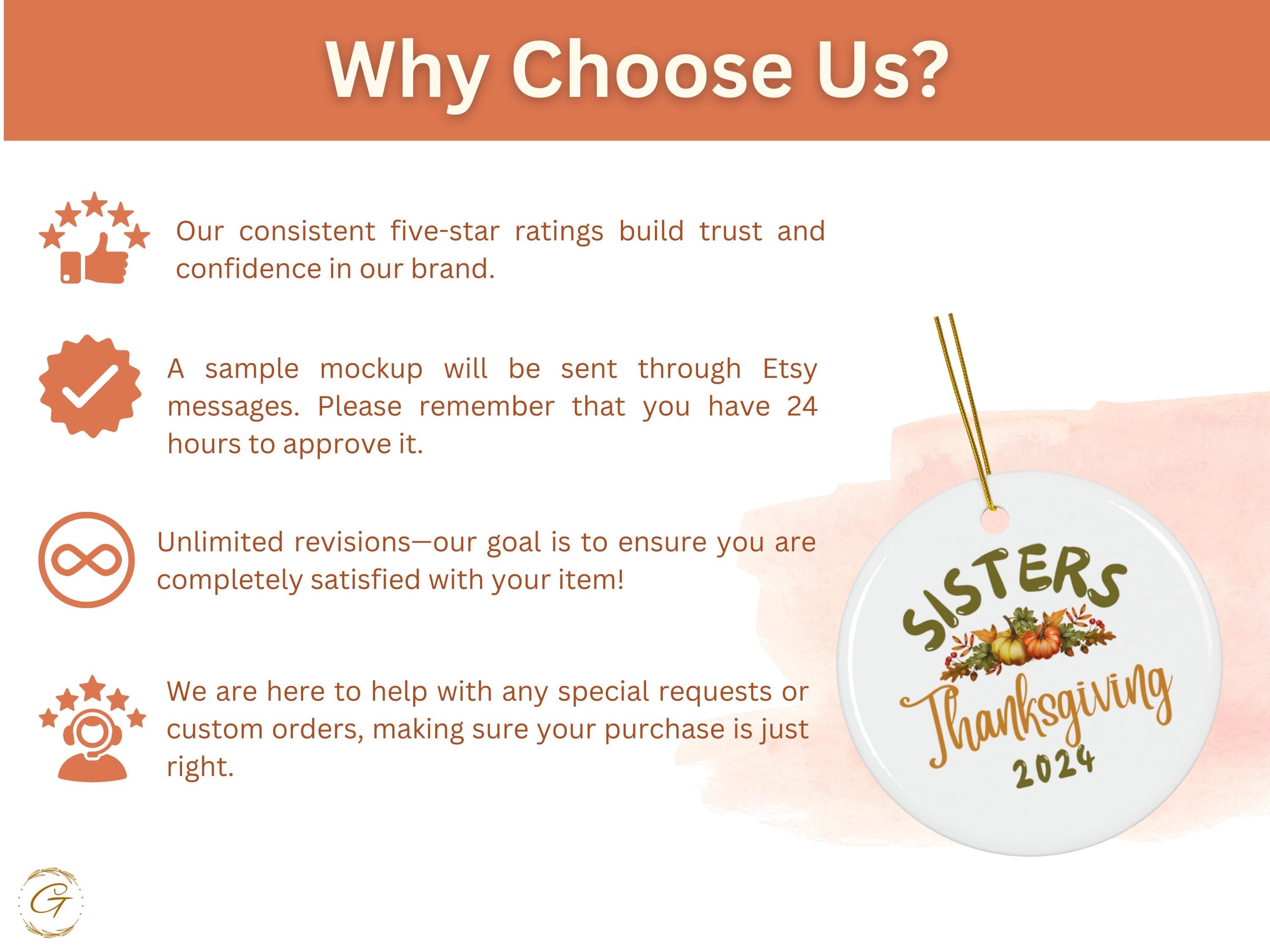 Sisters Thanksgiving 2024 Ornament, Holiday Decoration, Festive Family Keepsake, Thanksgiving Gift Idea, Autumn Holiday Gift, Pumpkin Design