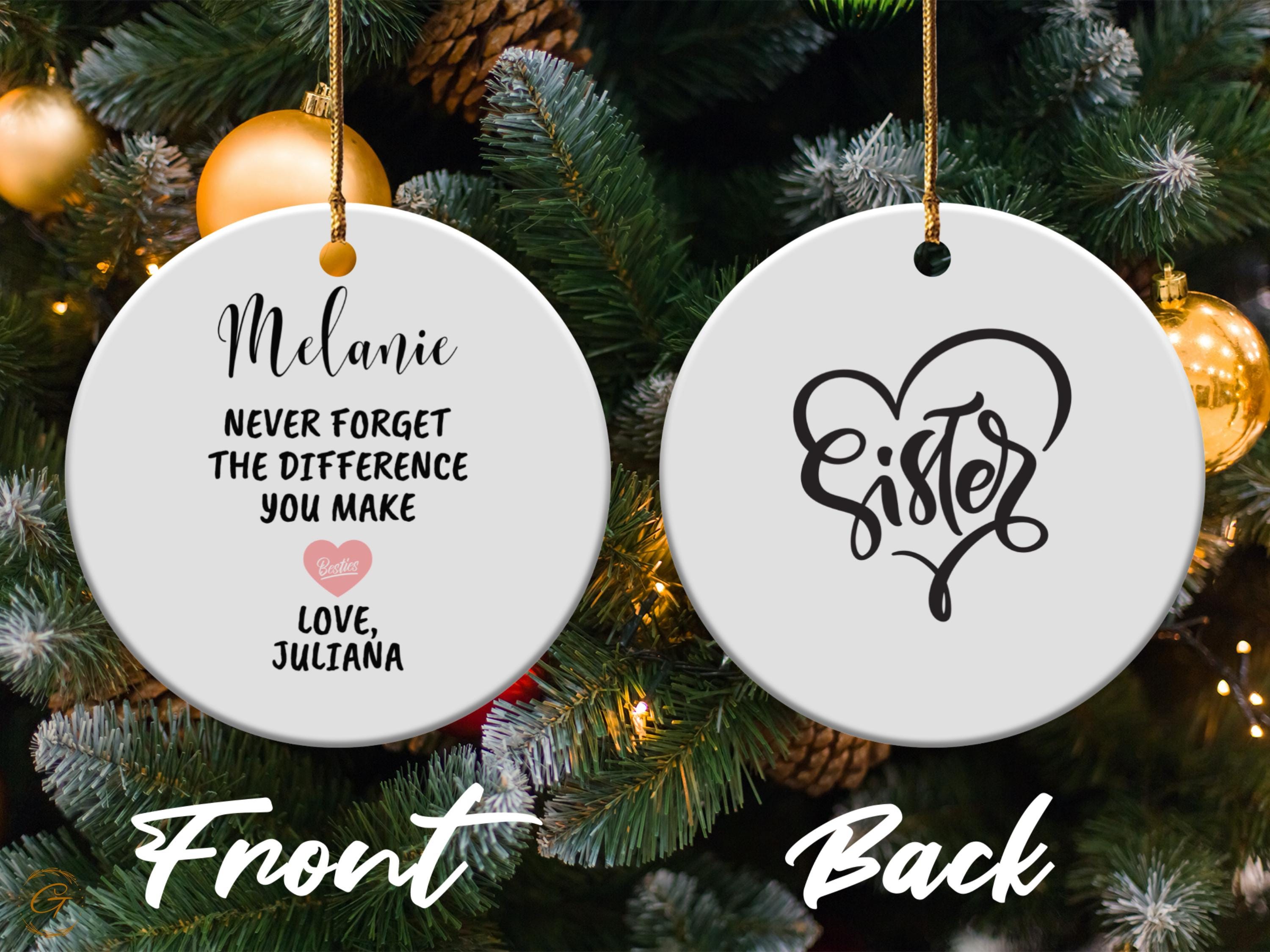 Personalized Best Friend Ornament, Custom Friendship Gift