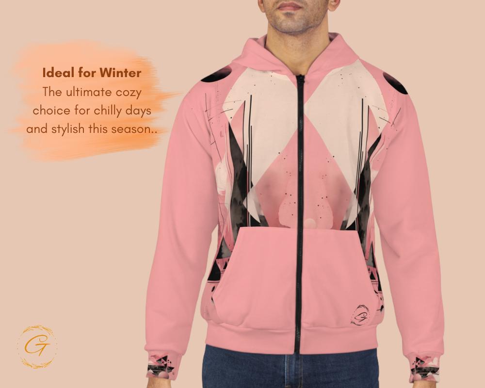Quantum Polygons Unisex Zip Hoodie All-Over Print