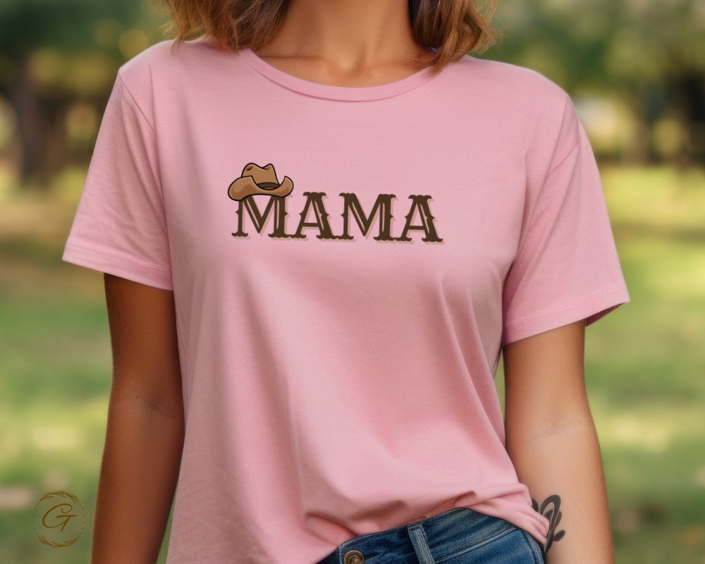 Mama Cowboy Hat Graphic Tee Shirt product