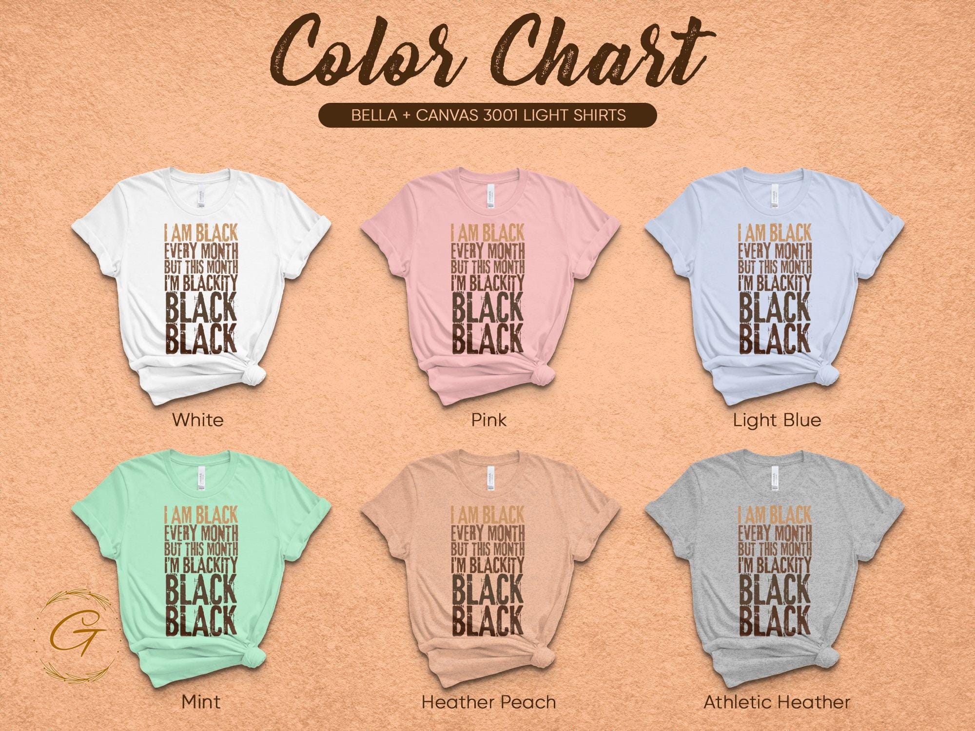 Typography Statement Design T-Shirt, "I Am Black Every Month" Tee