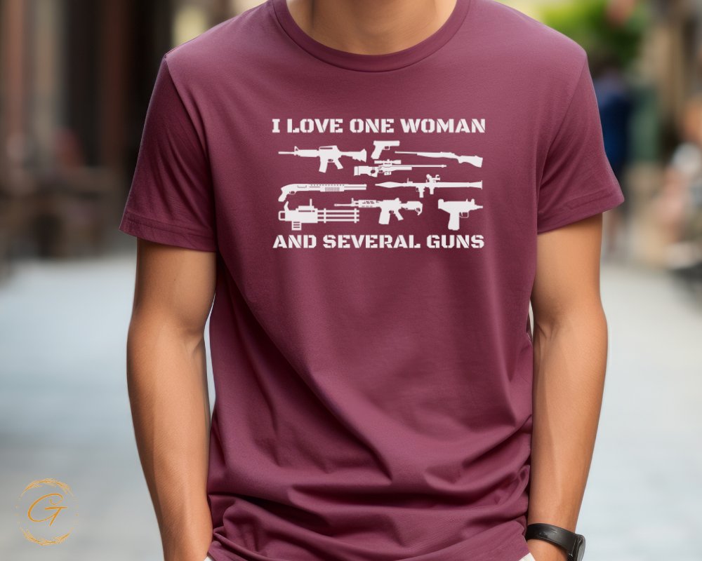 I Love One Woman And Several Guns T-shirt product