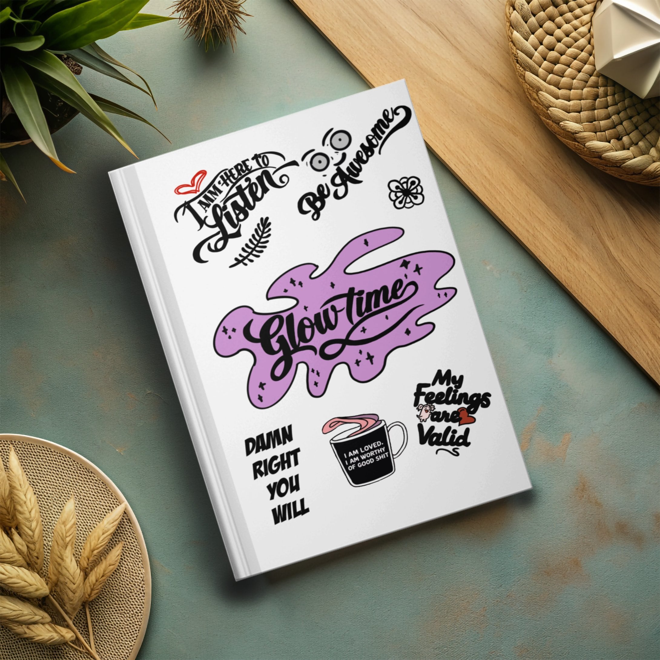 Glowtime Diary Inspirational Journal Notebook