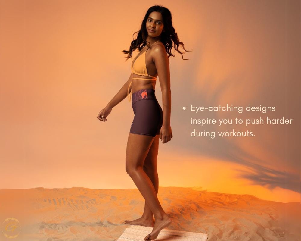Dryad AOP Design Yoga Shorts and Leggings, Nature-Inspired Activewear High-Waisted Stretchy Fitness Wear, Comfortable and Stylish for Women