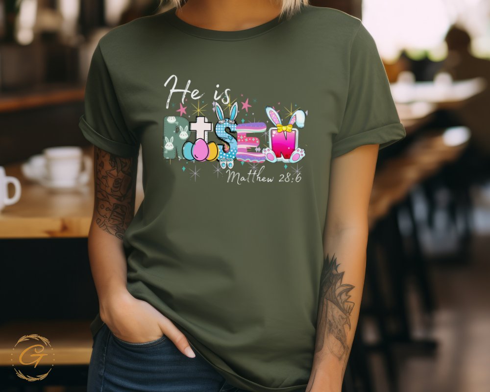 He Is Risen Matthew 28 6 Christian T-Shirt product