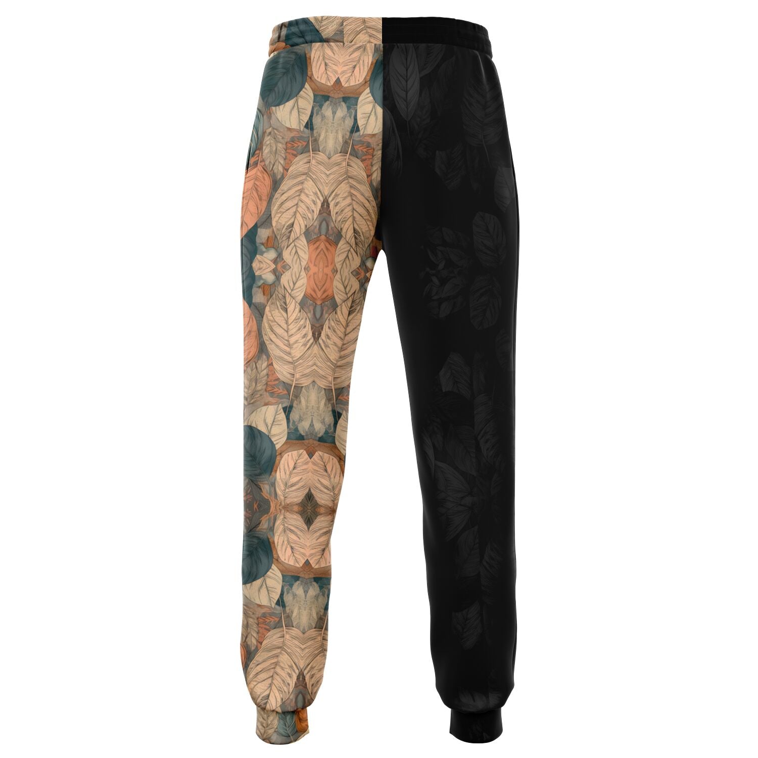 Earthy Leaf Print Joggers – Boho Aesthetic Sweatpants