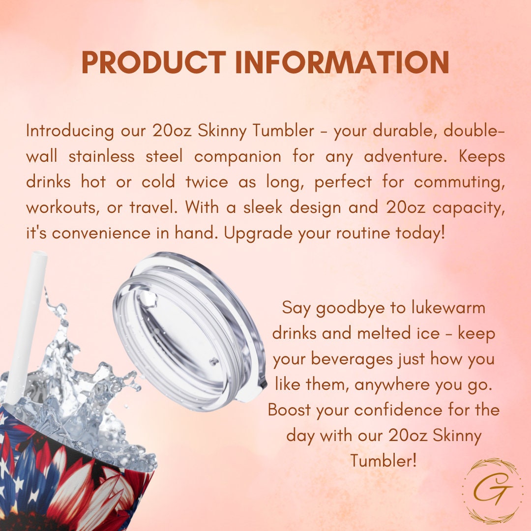 4th of July Tumbler - Shatterproof, Festive 20oz Cup - Keeps Drinks Cold, Perfect Summer Party Gift - Stylish and Durable, Ideal for Summer