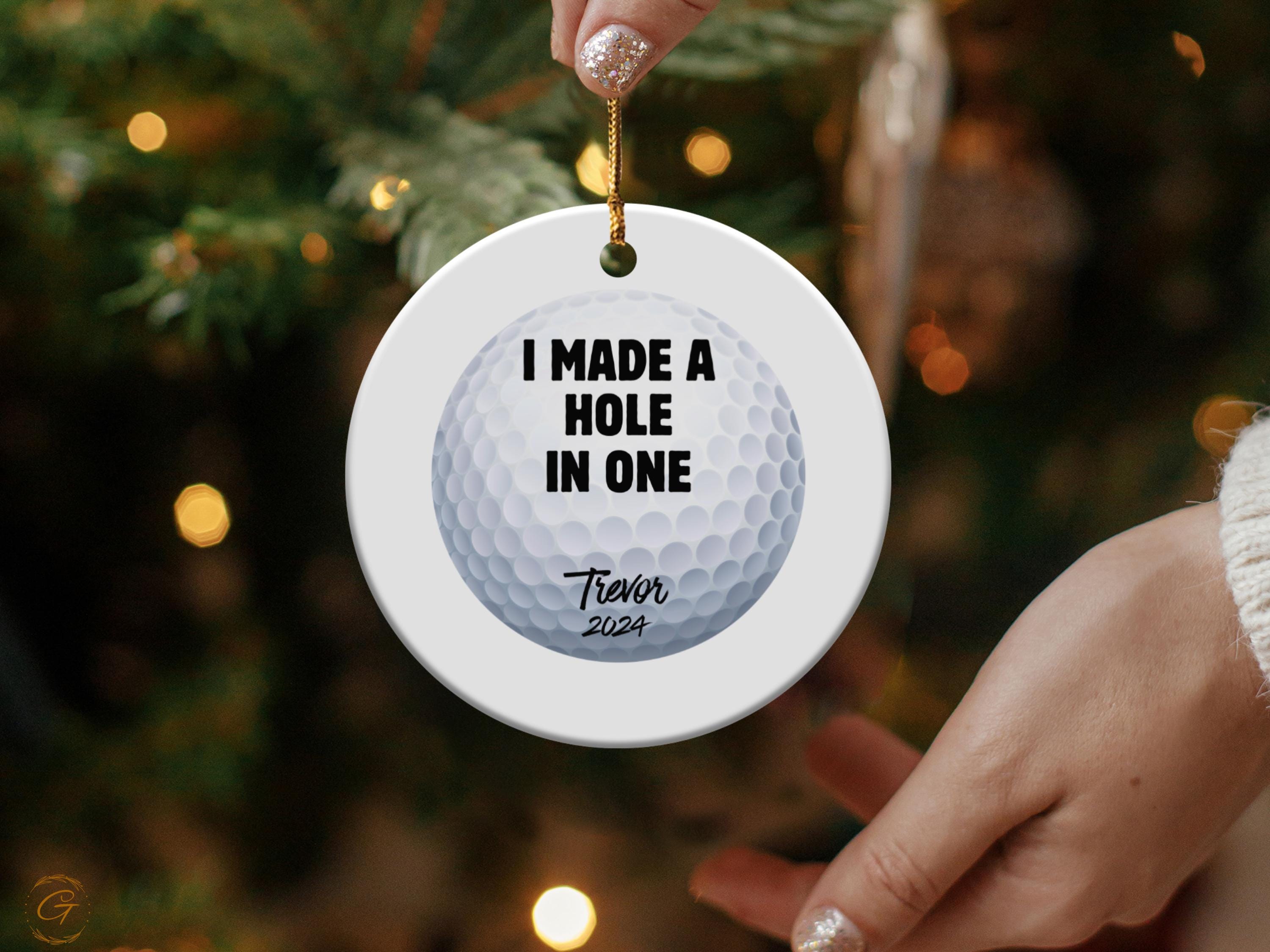 Golf Ball Ornament, Hole in One Celebration Ornament