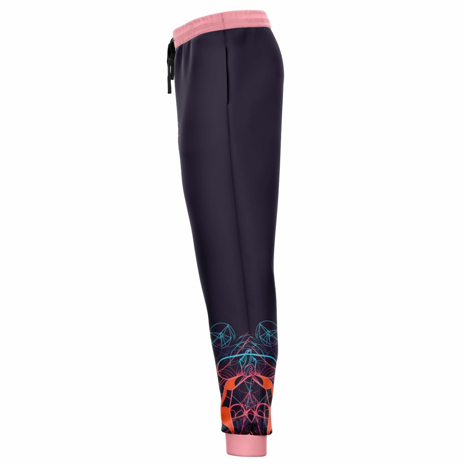 Neon Sacred Geometry Joggers – Spiritual Aesthetic Sweatpants for Men & Women