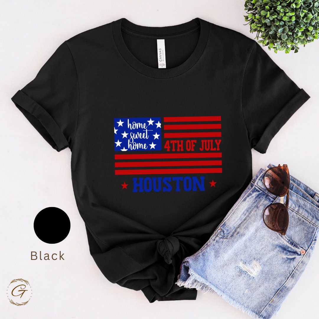 Home Sweet Home 4th of July T-Shirt – Patriotic American Flag Graphic Tee