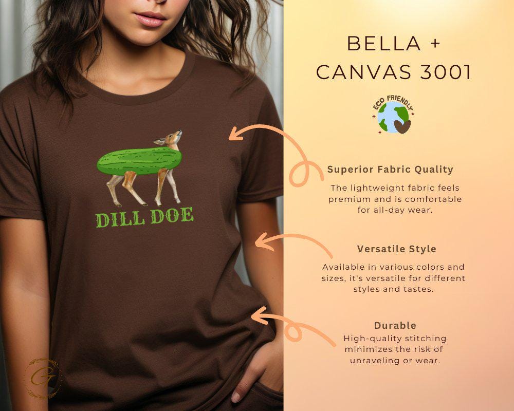 Funny Pun T-Shirt, Dill Doe Graphic Tee
