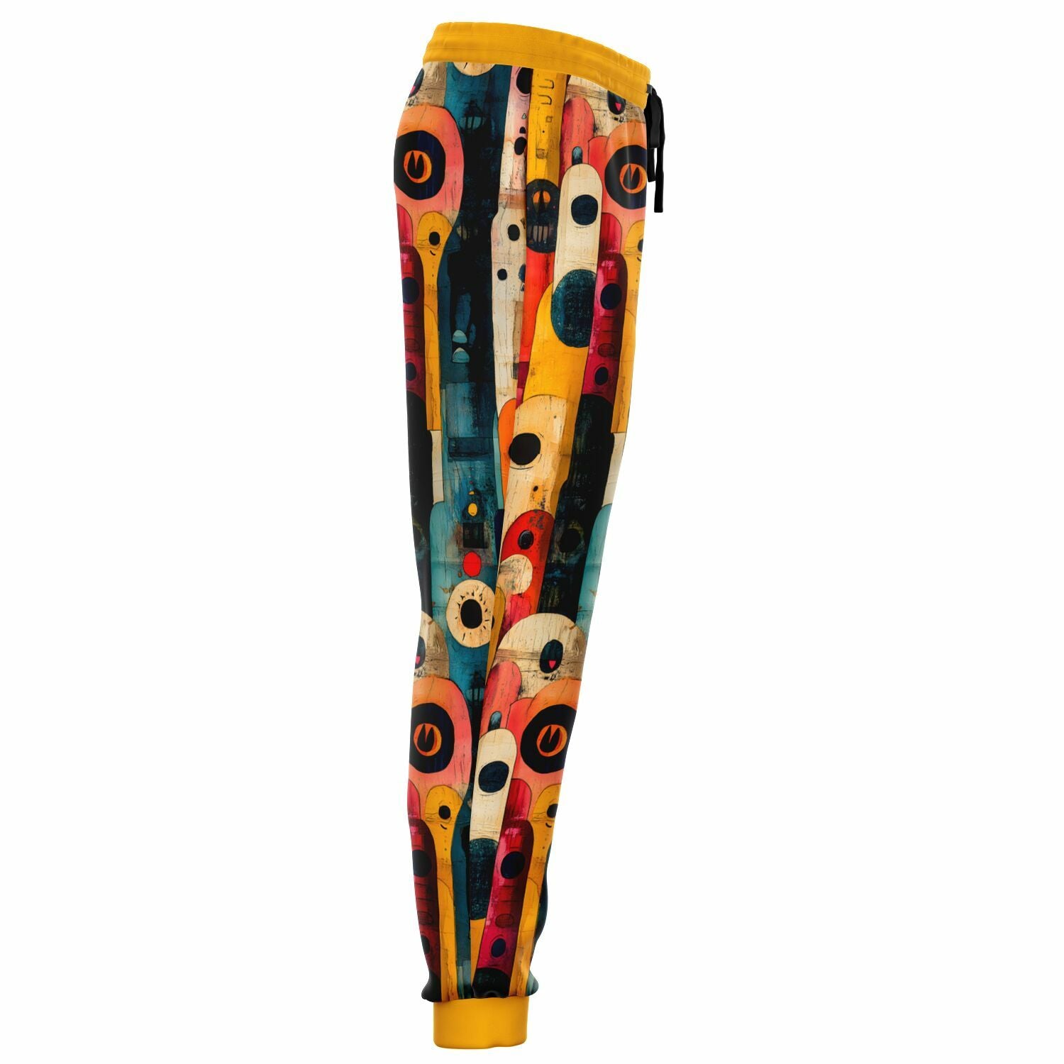 Abstract Retro Art Joggers – Bold Colorful Sweatpants for Men & Women