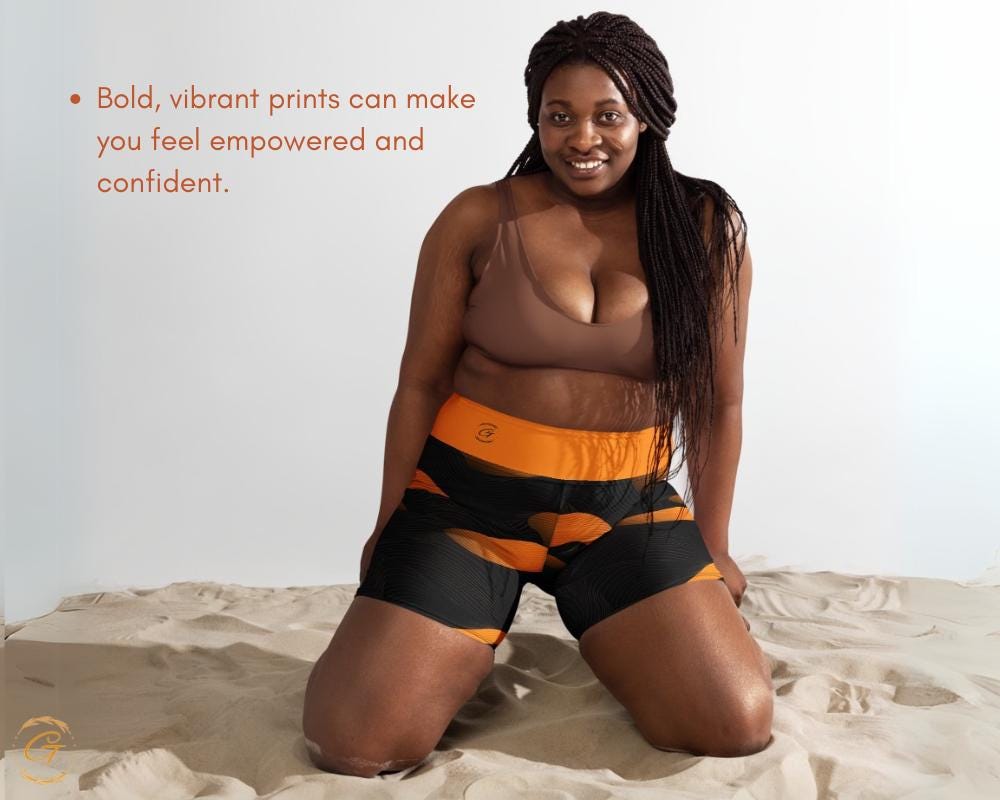 Bold Orange Black Abstract Yoga Leggings and Shorts - AOP High-Waist Activewear for Women, Unique Gift for Yoga Enthusiast, Ideal Yogis Gift