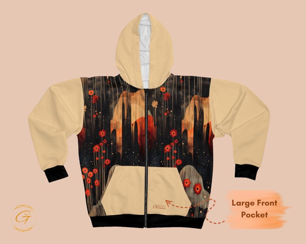 Quantum Nature Unisex Zip Hoodie All-Over Print