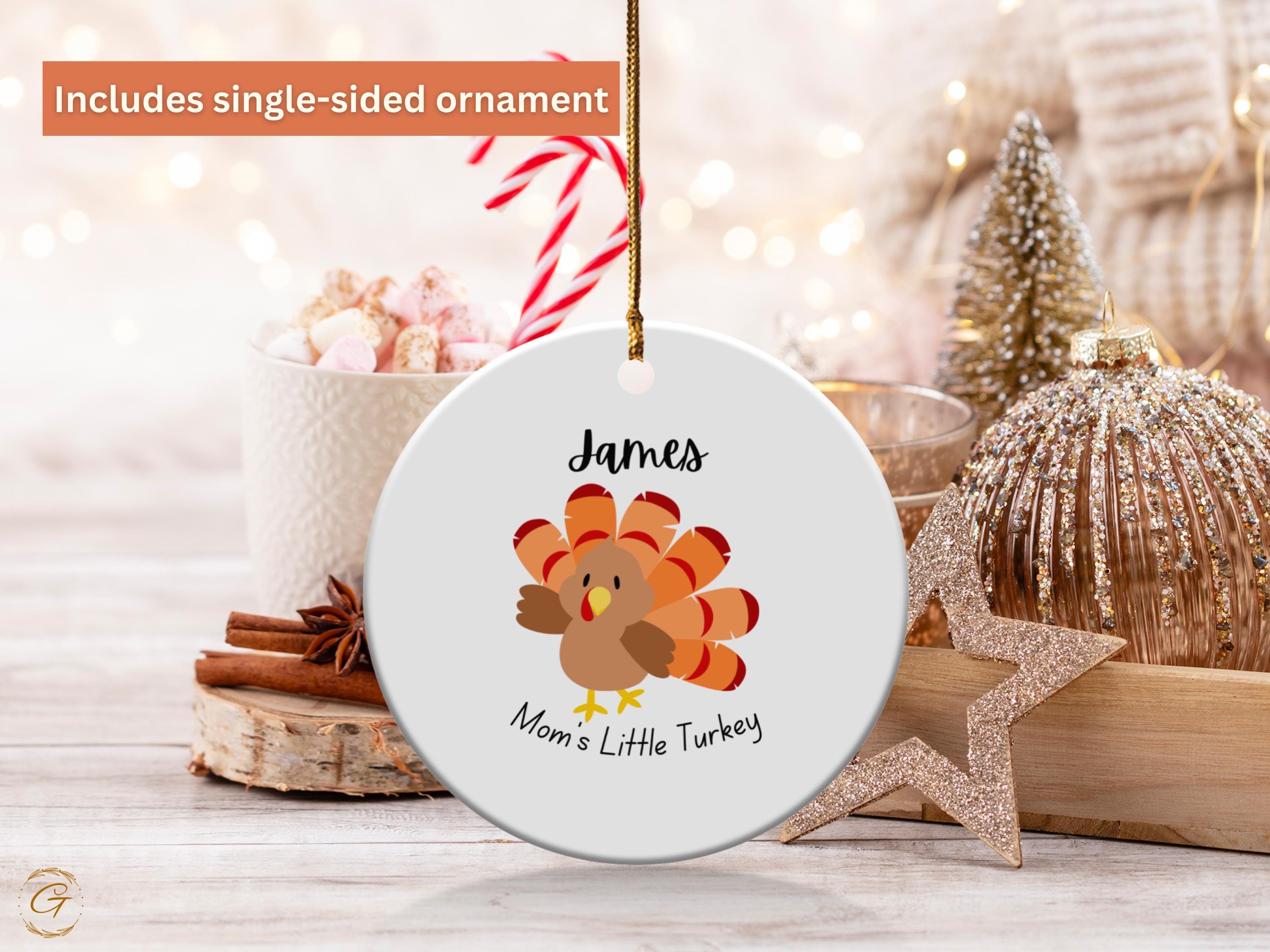 Thanksgiving Turkey Ornament, Cute Holiday Decor, Turkey Decoration, Kids Room Decor, Fall Ornament Turkey Lover Gift, Holiday Keepsake Gift