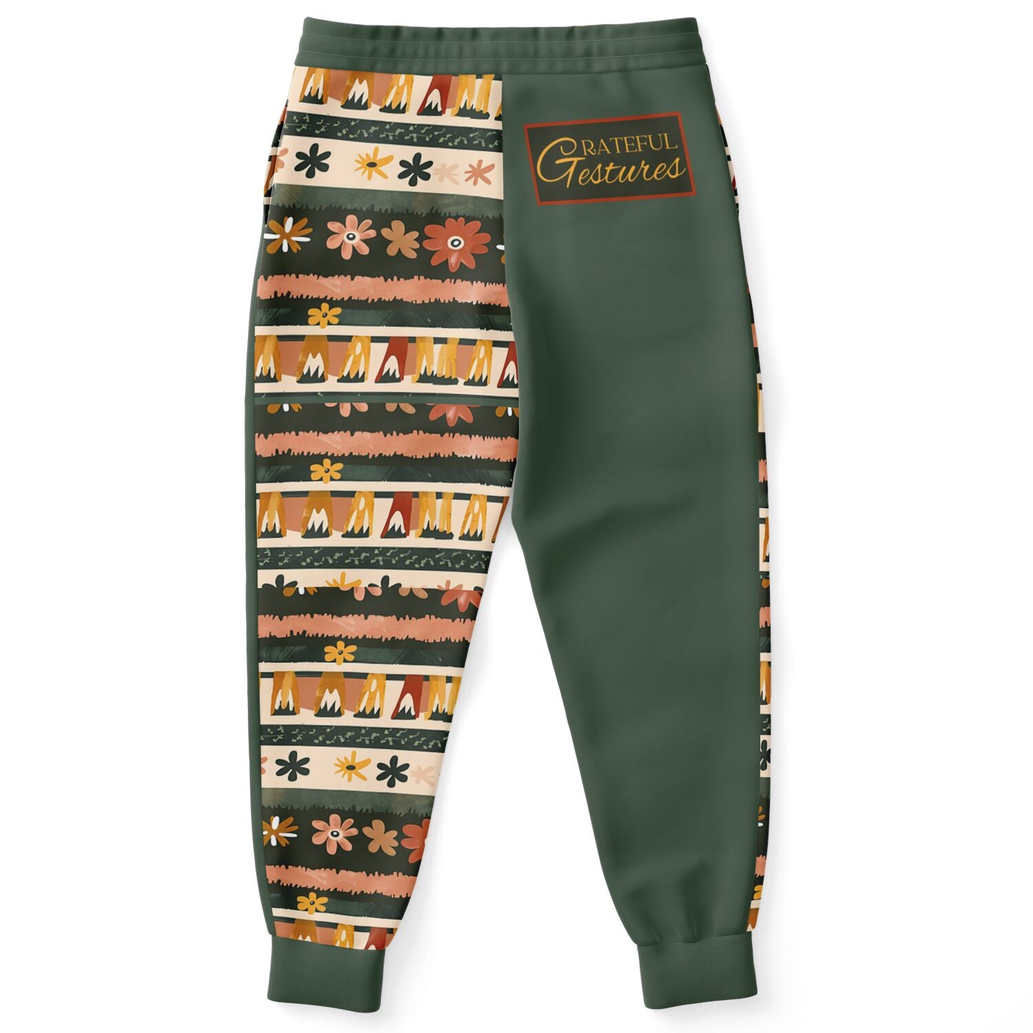 Retro Floral Boho Joggers | Vintage Aesthetic Sweatpants