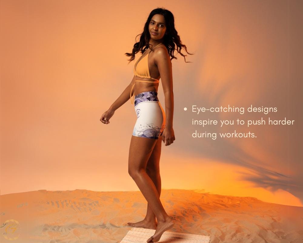 Quantum Pastel AOP Design Yoga Shorts and Leggings, Stylish Activewear for Women Comfortable Stretch Perfect for Yoga Fitness, Everyday Wear