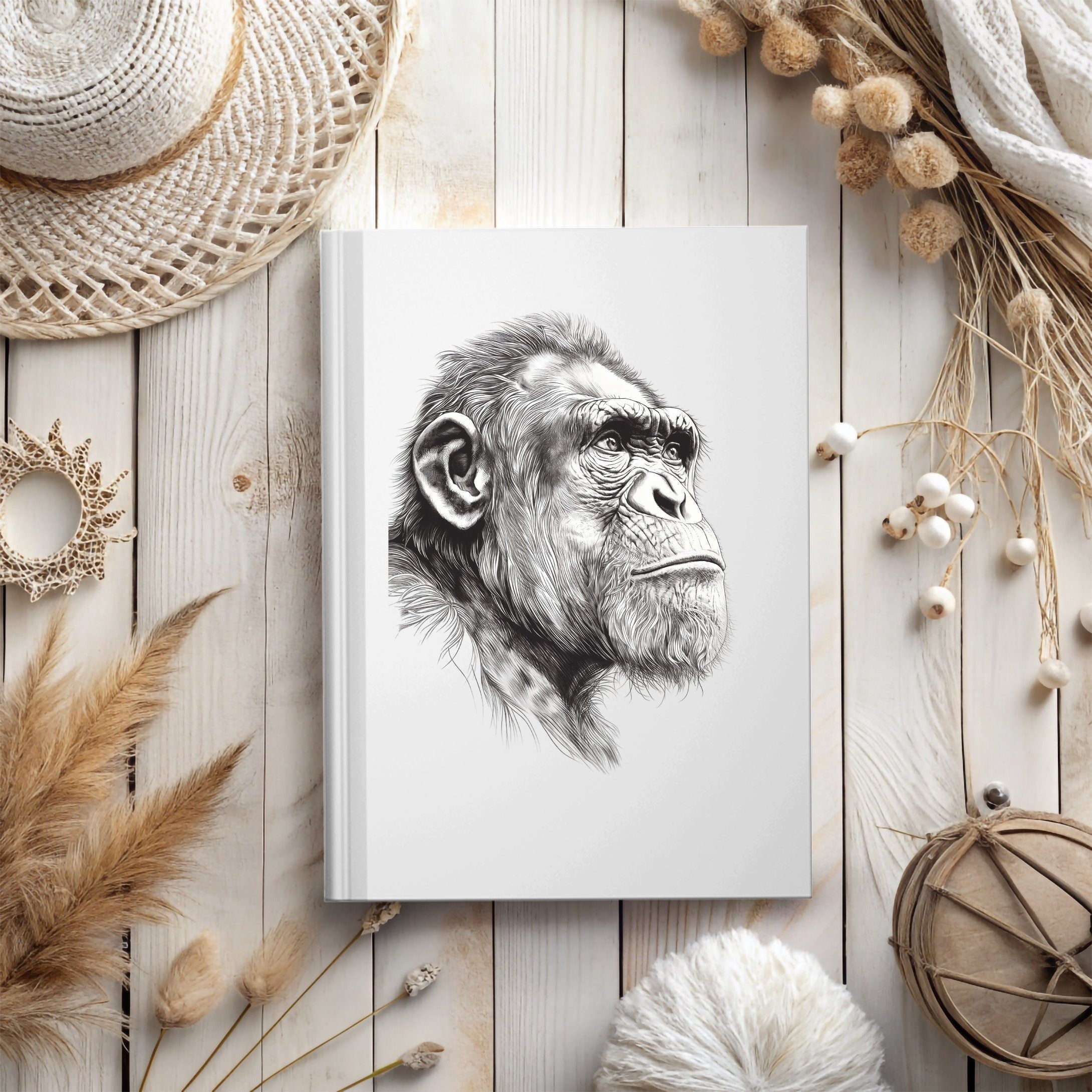 Chimpanzee Ape Illustrative Journal