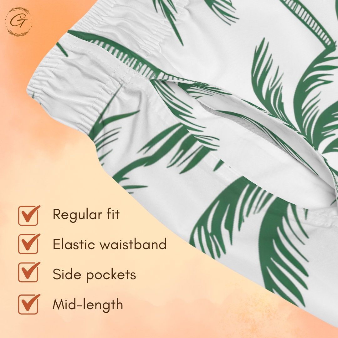 Palm Tree AOP Swim Trunks