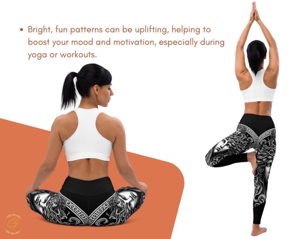 Medusa All OVer Print Design Yoga Shorts and Leggings Stylish Activewear for Women Workout and Yoga Comfortable High-Waisted Fitness Bottoms