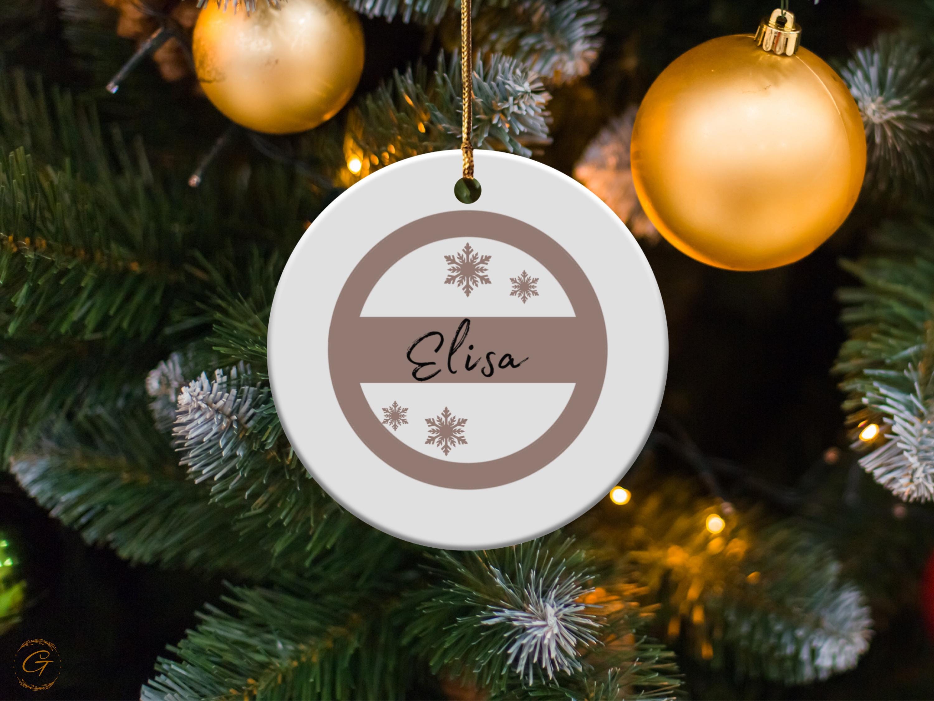 Personalized Christmas Ornament, Custom Name Holiday Decoration, Snowflake Design, Christmas Tree Hanging Decor, Ideal Holiday Keepsake Gift