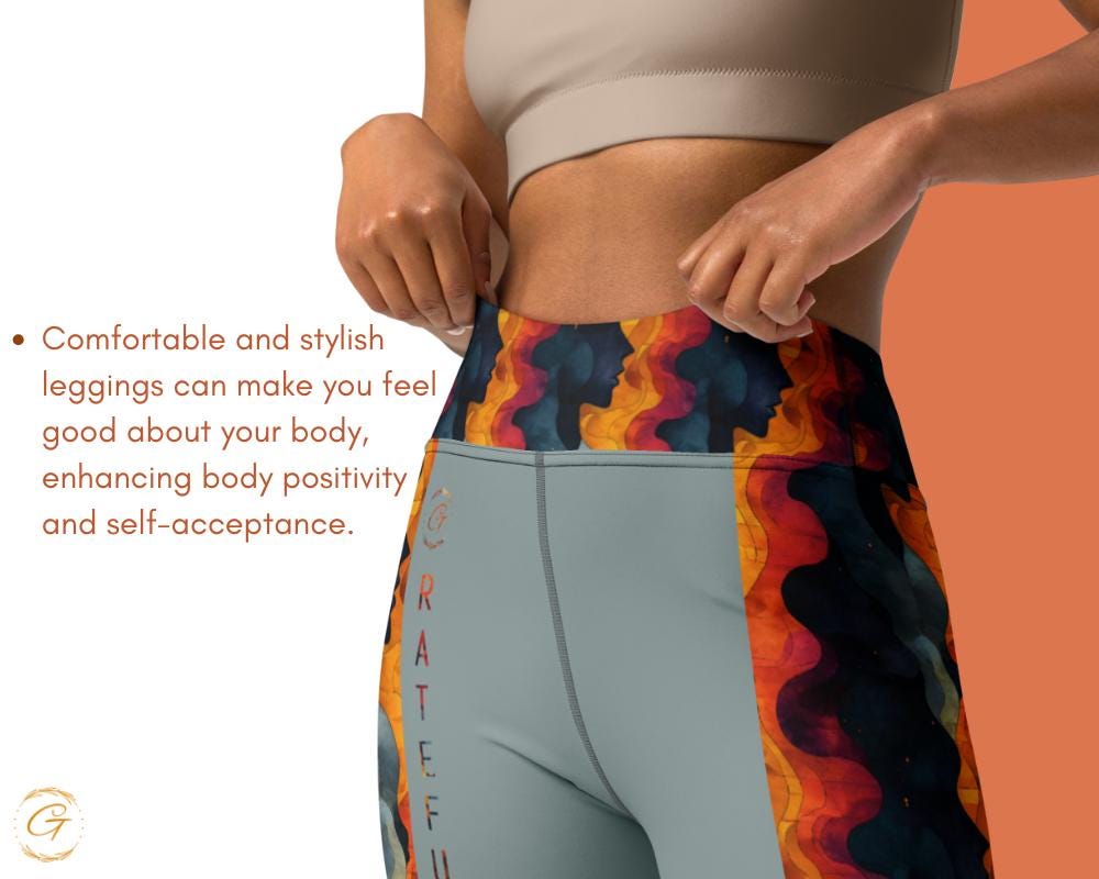 Fiery Wave AOP Yoga Leggings and Shorts - High-Waisted Activewear, Stylish, and Comfortable Activewear for Yogas, Workouts, Everyday Fashion