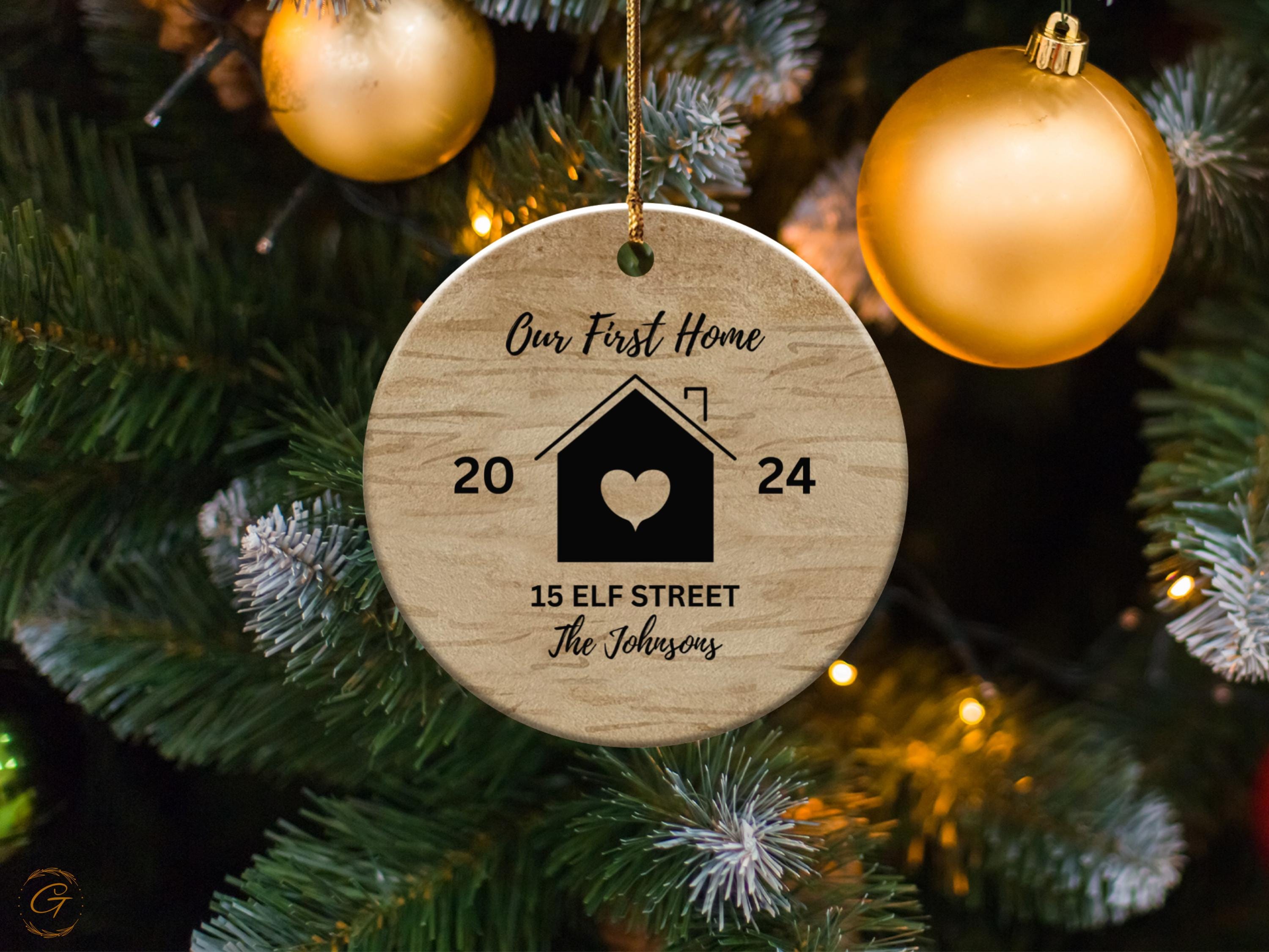 Personalize Housewarming Ornament, Custom Family Ornament, New Home Gift, Home Sweet Home Keepsake, First Home Decoration, Gift for Neighbor