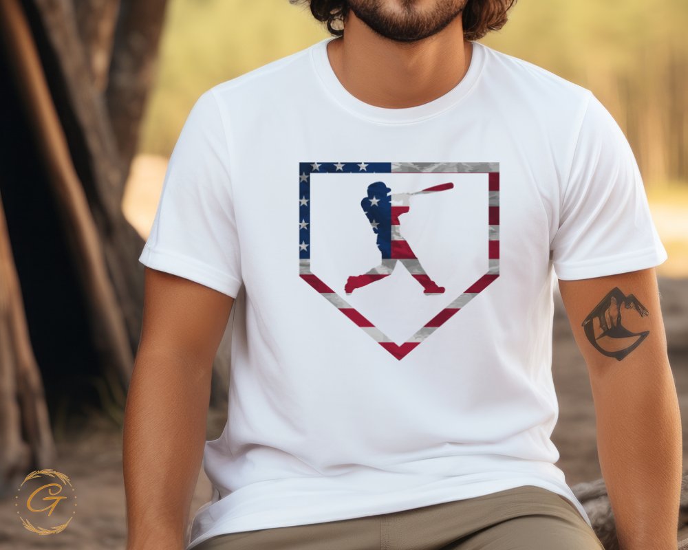 American Flag Batter Graphic Unisex T-Shirt product