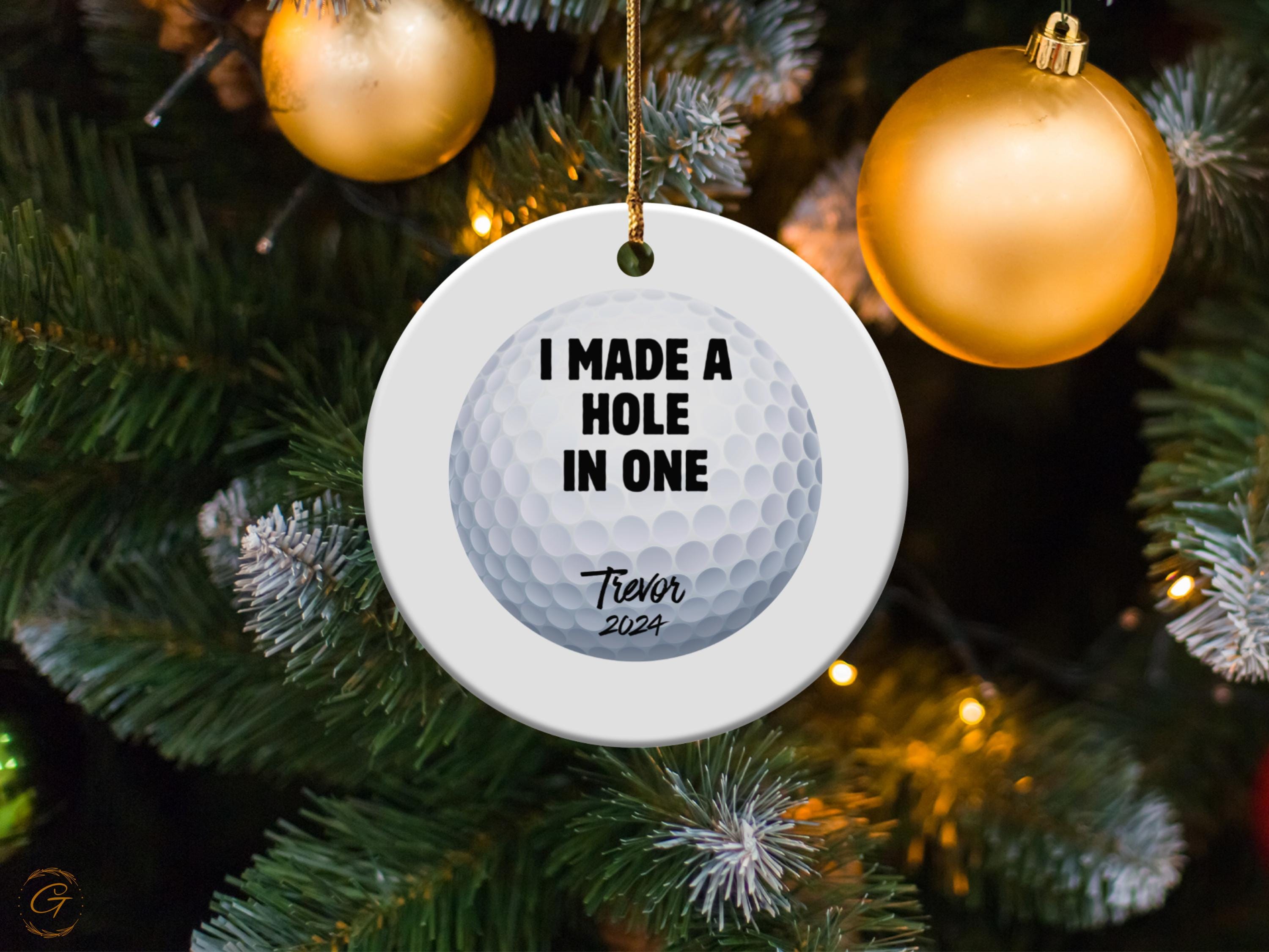 Golf Ball Ornament, Hole in One Celebration Ornament