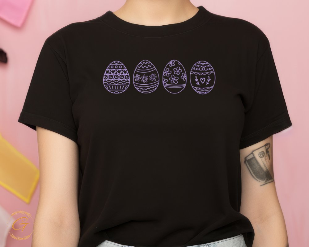 Easter Egg Decorated Graphic Black T-Shirt product