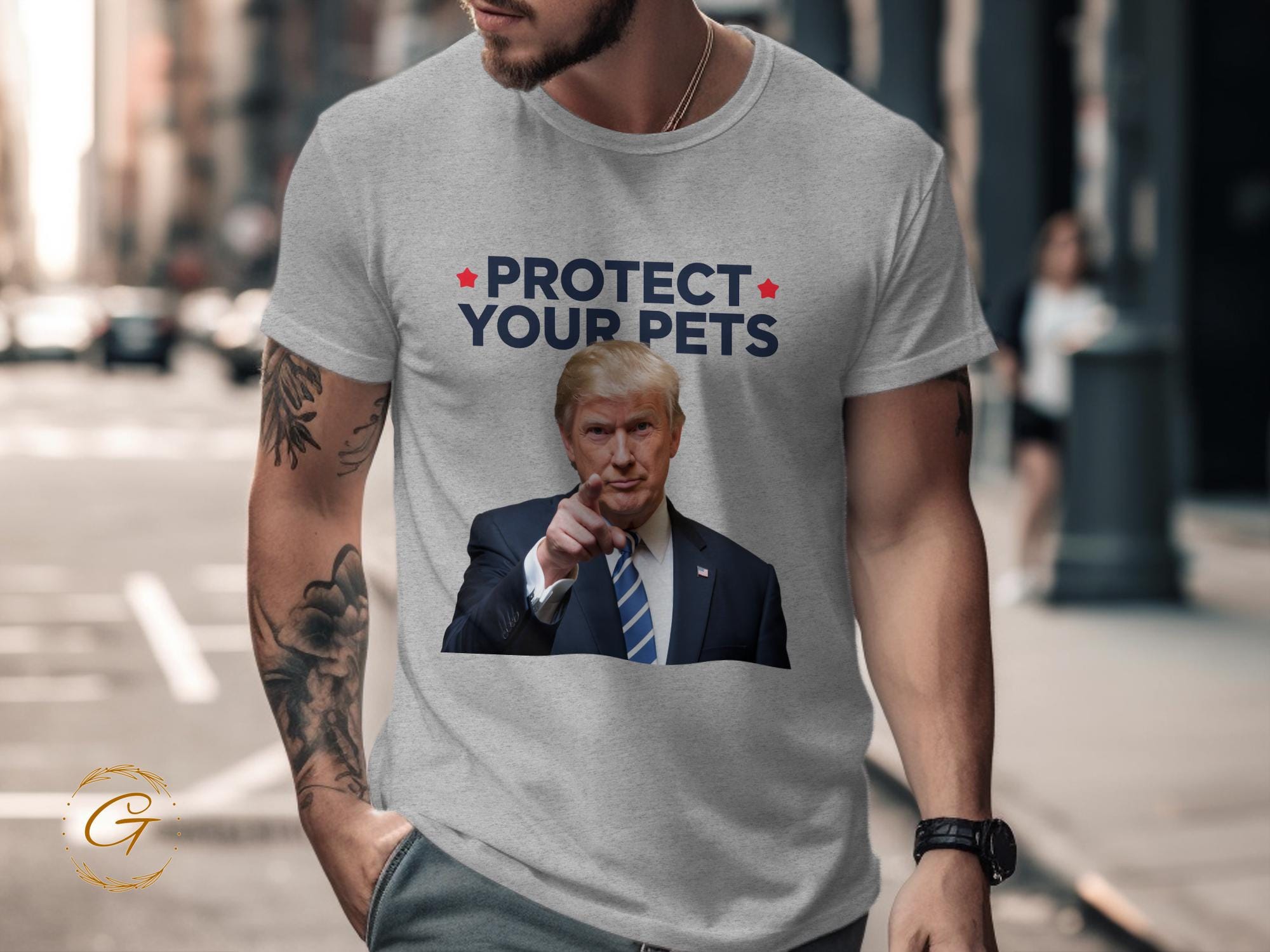 Trump T-shirt Protect Your Pets Graphic Tee