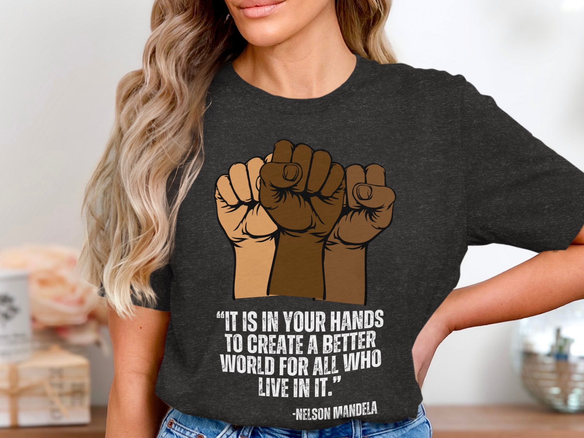 Empowerment Fist Quote Graphic T-Shirt product type