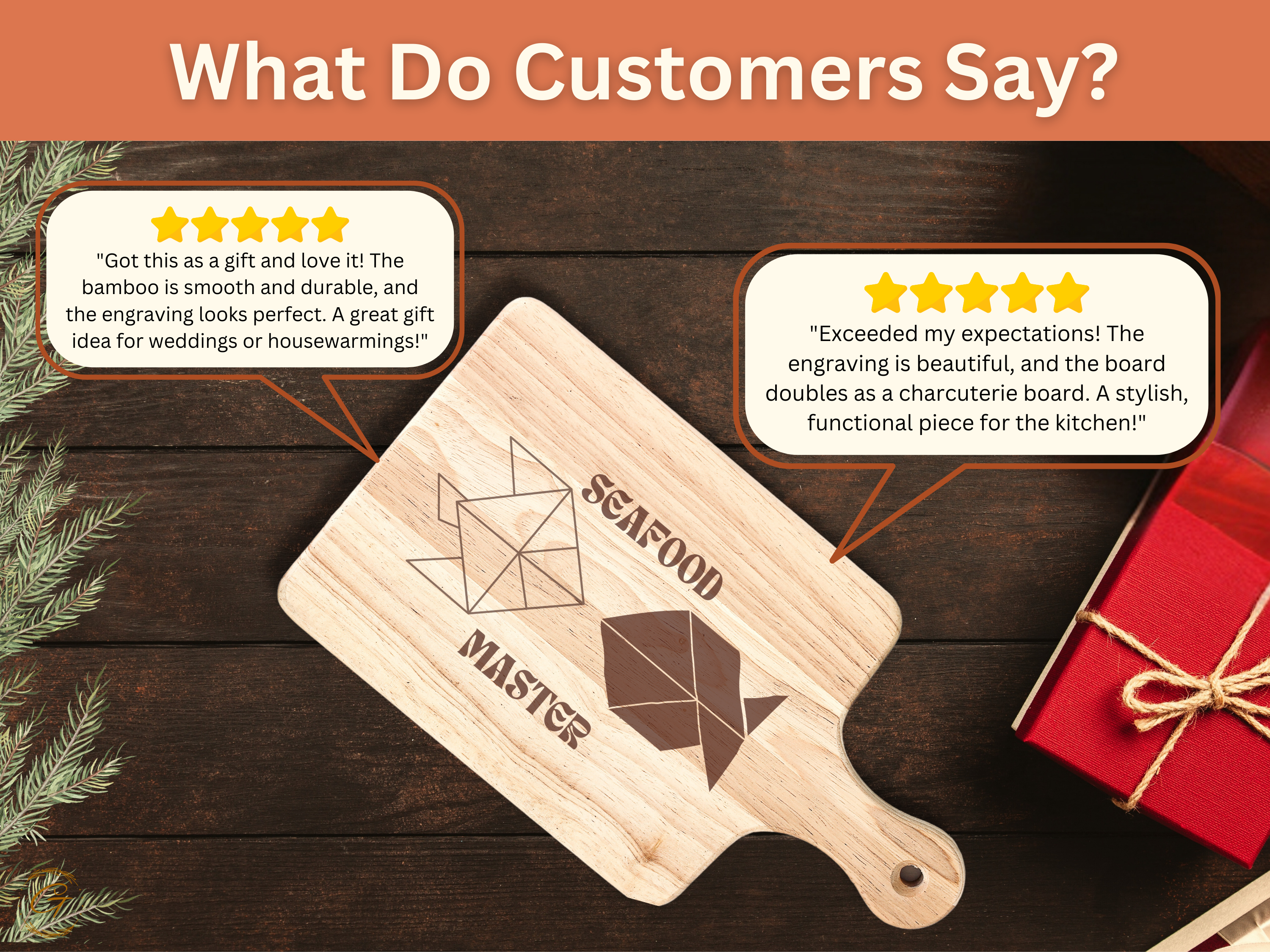 Seafood Master Hardwood Cutting Board