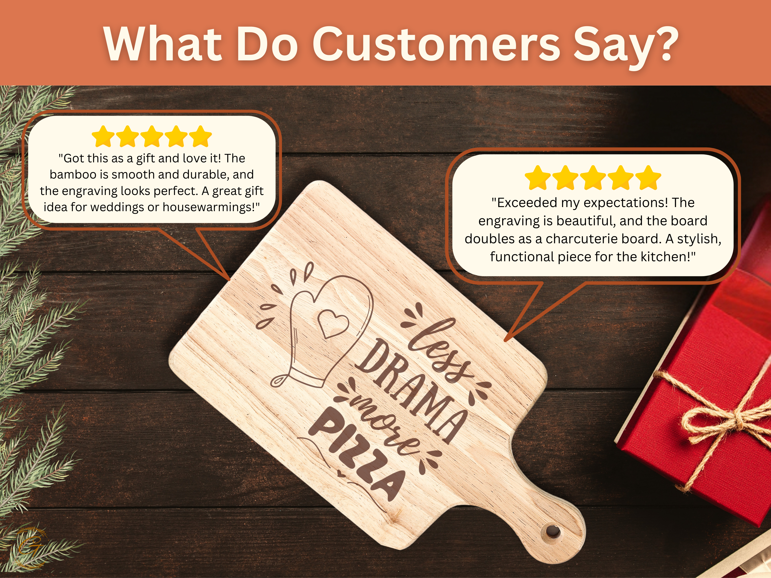 Less Drama More Pizza Cutting Board