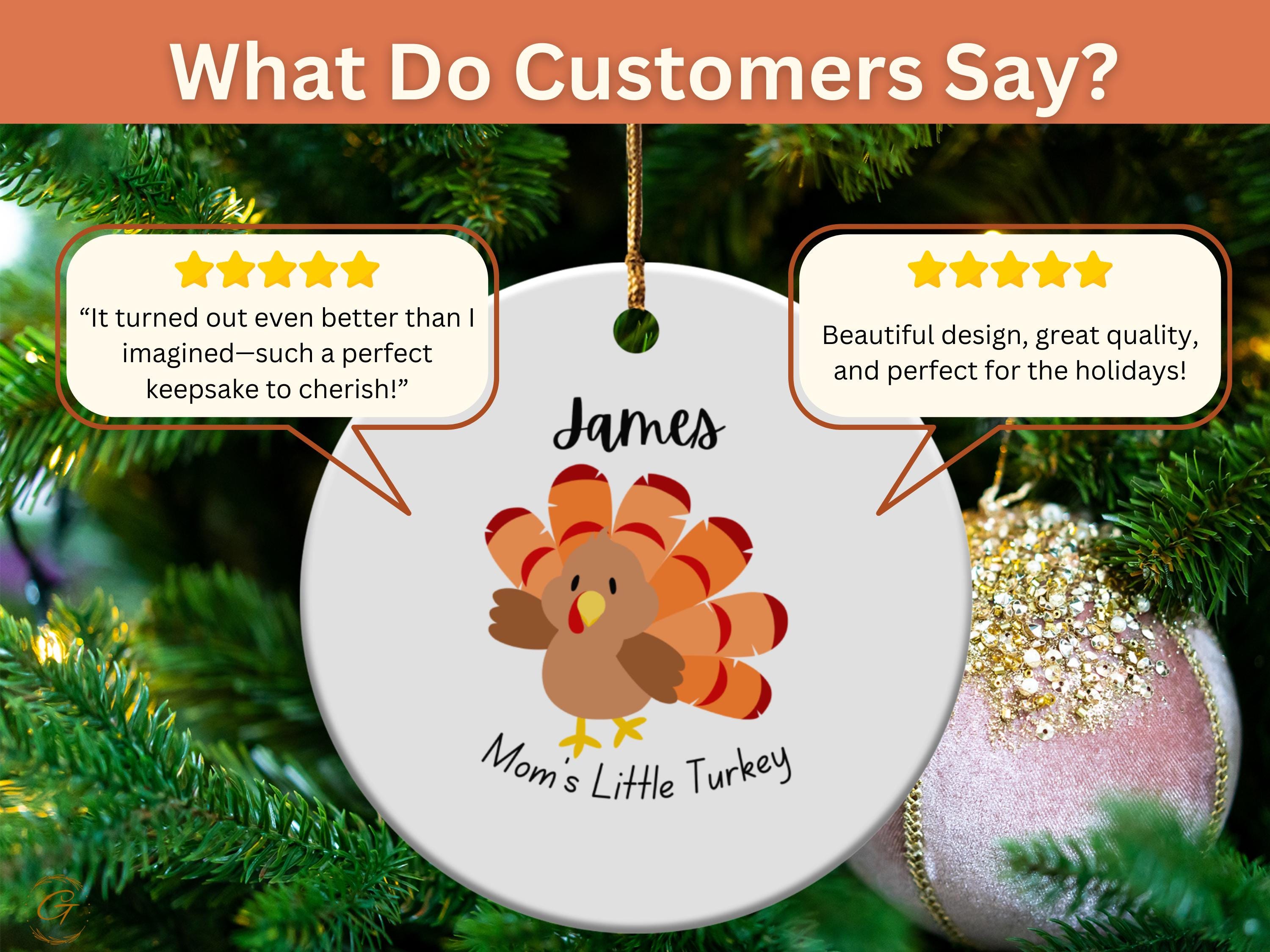 Thanksgiving Turkey Ornament, Cute Holiday Decor, Turkey Decoration, Kids Room Decor, Fall Ornament Turkey Lover Gift, Holiday Keepsake Gift