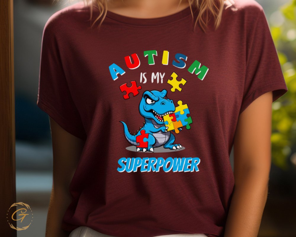 Autism is My Superpower Dinosaur T-Shirt product type