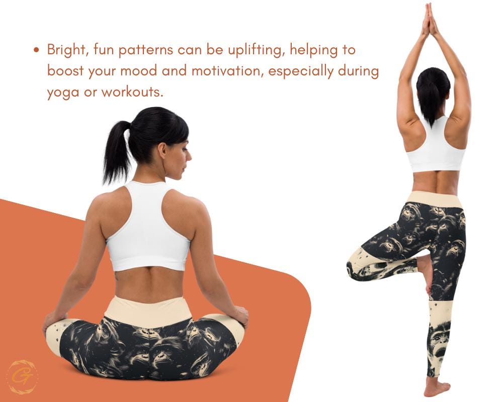 Chimpanzee AOP Yoga Leggings and Shorts - Funny Animal Activewear - High-Waisted AOP Gym Pants for Women - Unique Ideal Gift for Yoga Lovers