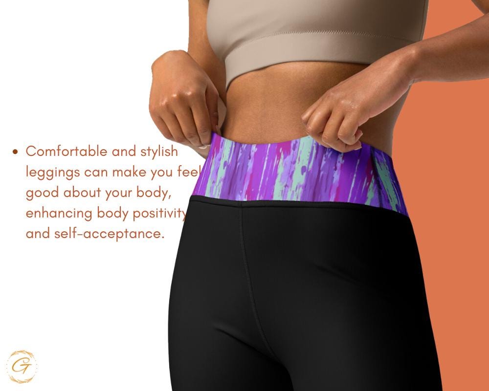 Stylish Black Purple Yoga Leggings and Shorts