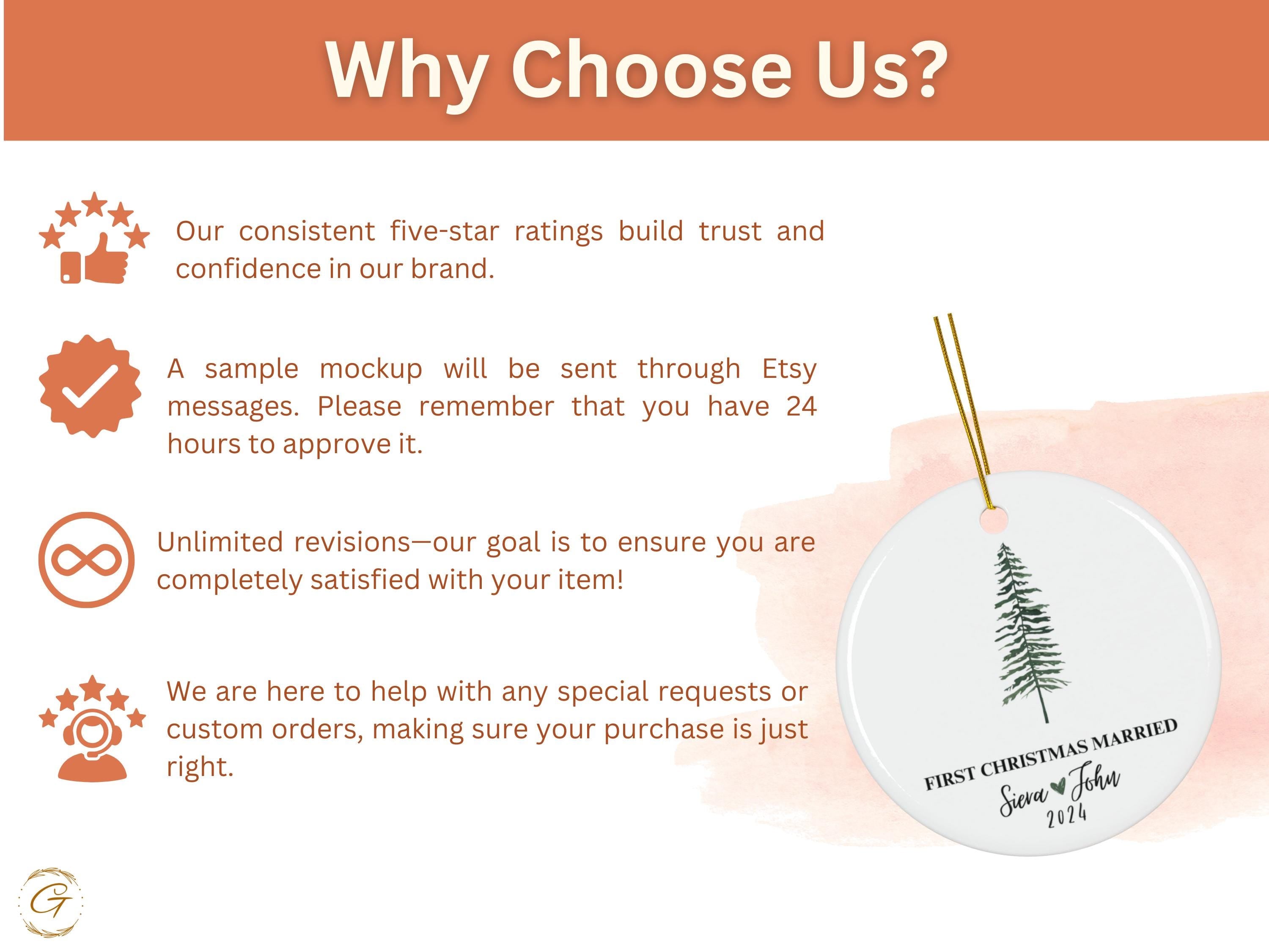Personalized First Christmas Married Ornament, 2024 Wedding Keepsake, Personalized Christmas Tree Decoration, Custom Newlywed Gift Cute Idea