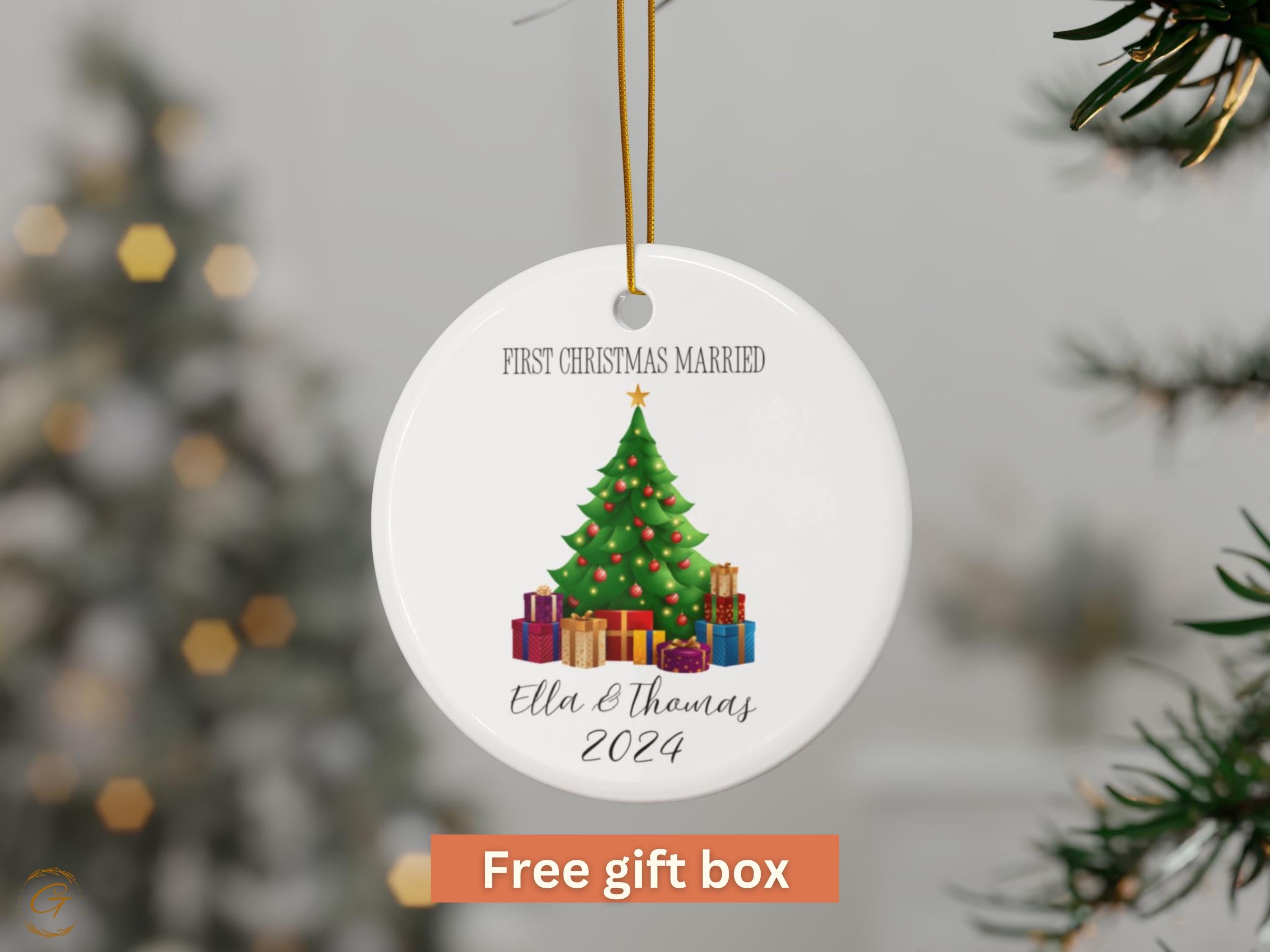 Personalized First Christmas Married Ornament
