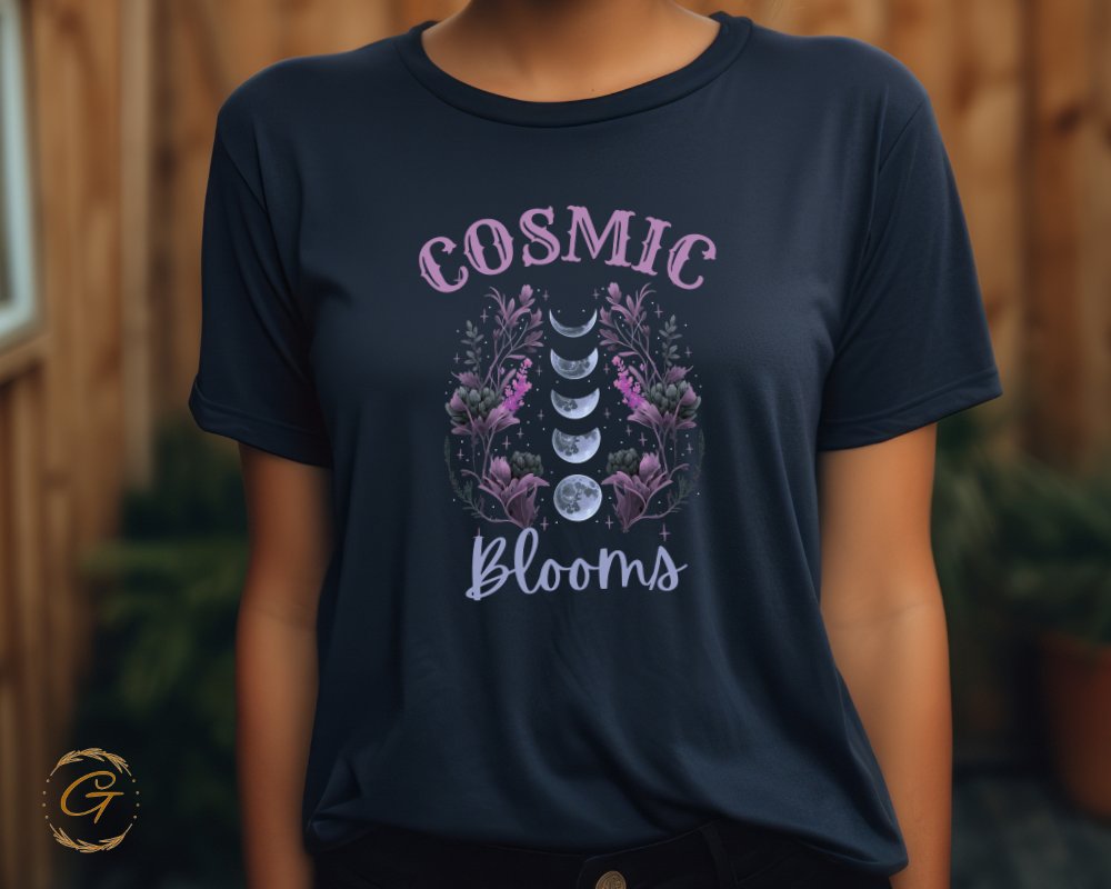 Cosmic Blooms Moon Phases Tee shirt product