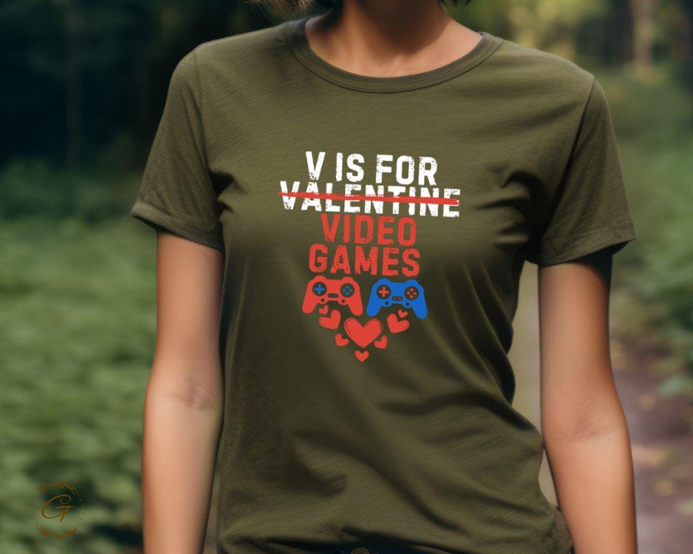 Valentine Retro Style Video Games Tee