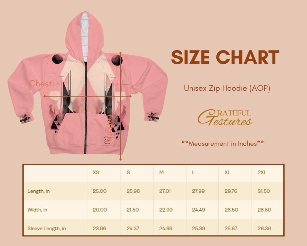 Quantum Polygons Unisex Zip Hoodie All-Over Print