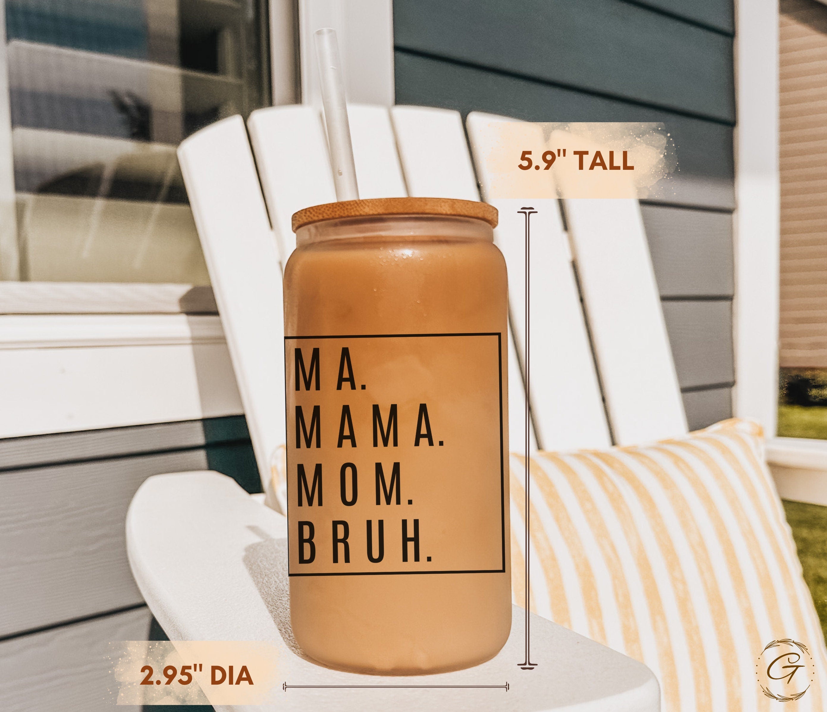Mama Frosted Cup Gift For Mothers Day Gift For Mom's Birthday From Kids Mama Needs Coffee Custom Glass Tumbler For Iced Coffee Gift For Her